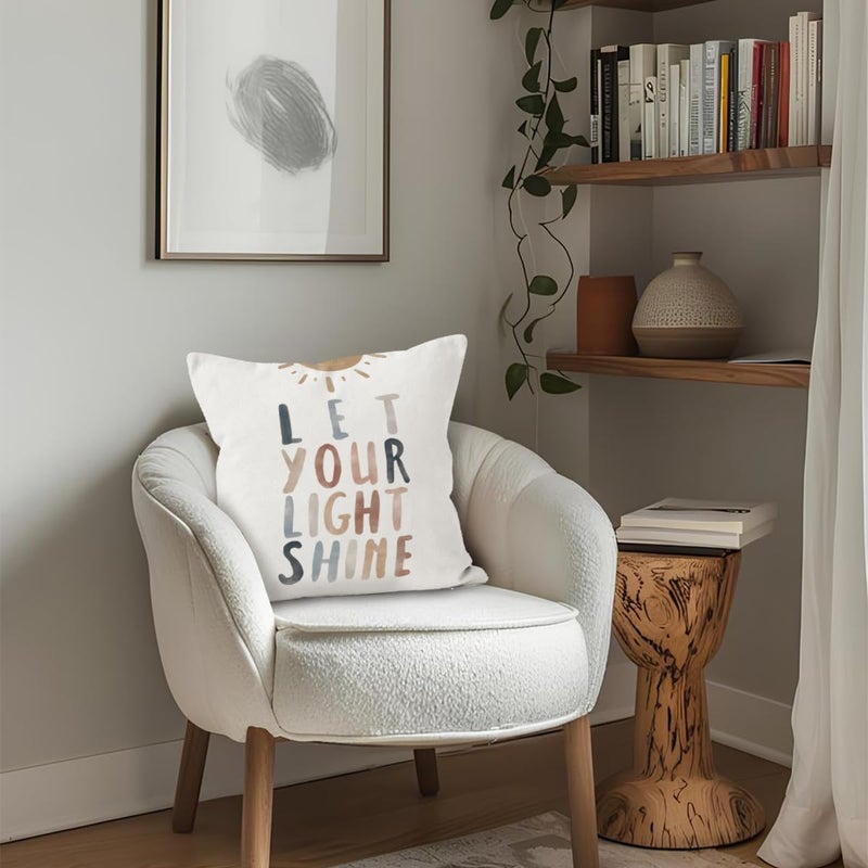 ETVISO Bible Pillow Cover 18x18, Let Your Light Shine Religious Throw Pillow Case, Boho Classroom Decor, Inspirational Bible Verses Watercolor Decor for Nursery Playroom Kids Room - Image 5